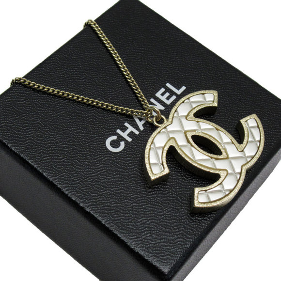 CHANEL Gold Coco Mark Necklace - Picture 1 of 5